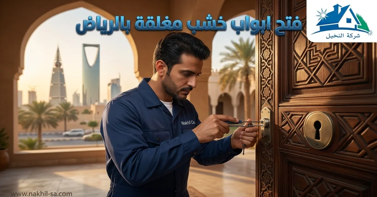 فتح ابواب خشب مغلقة بالرياض