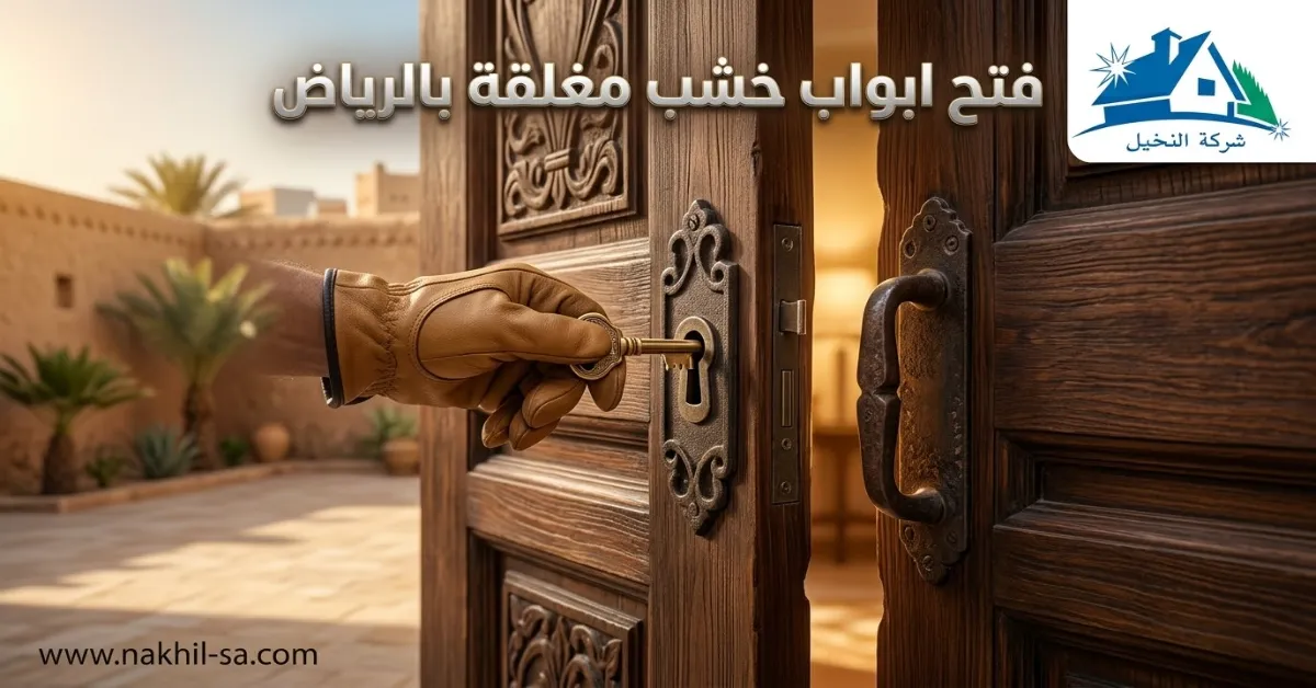 فتح ابواب خشب مغلقة بالرياض