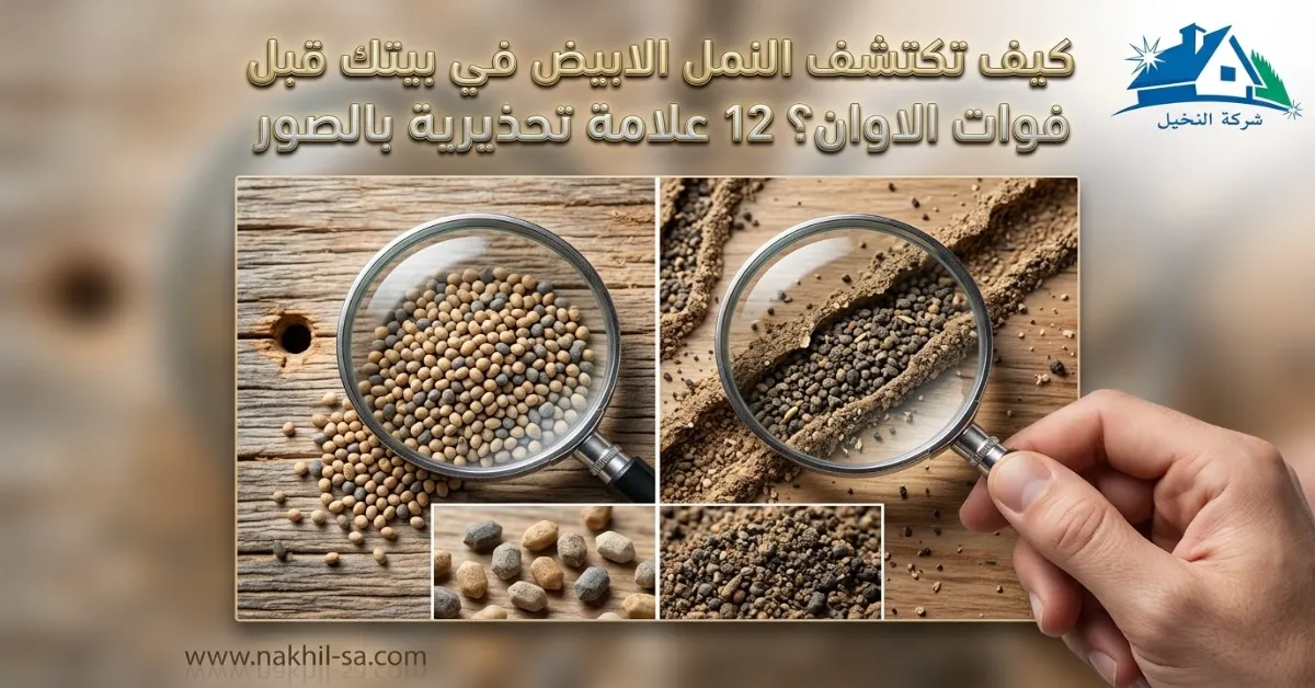 فتحة صغيرة على سطح خشب وبأسفلها حبيبات دقيقة متجمعة على الأرض.