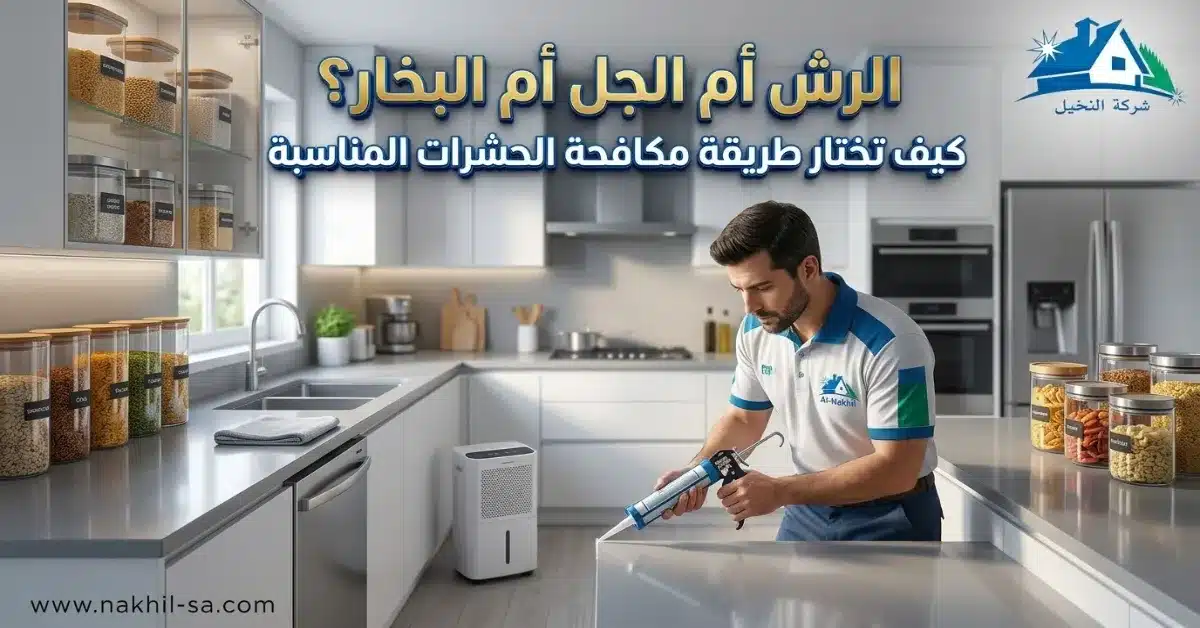 الفرق بين رش المبيدات والجل والبخار