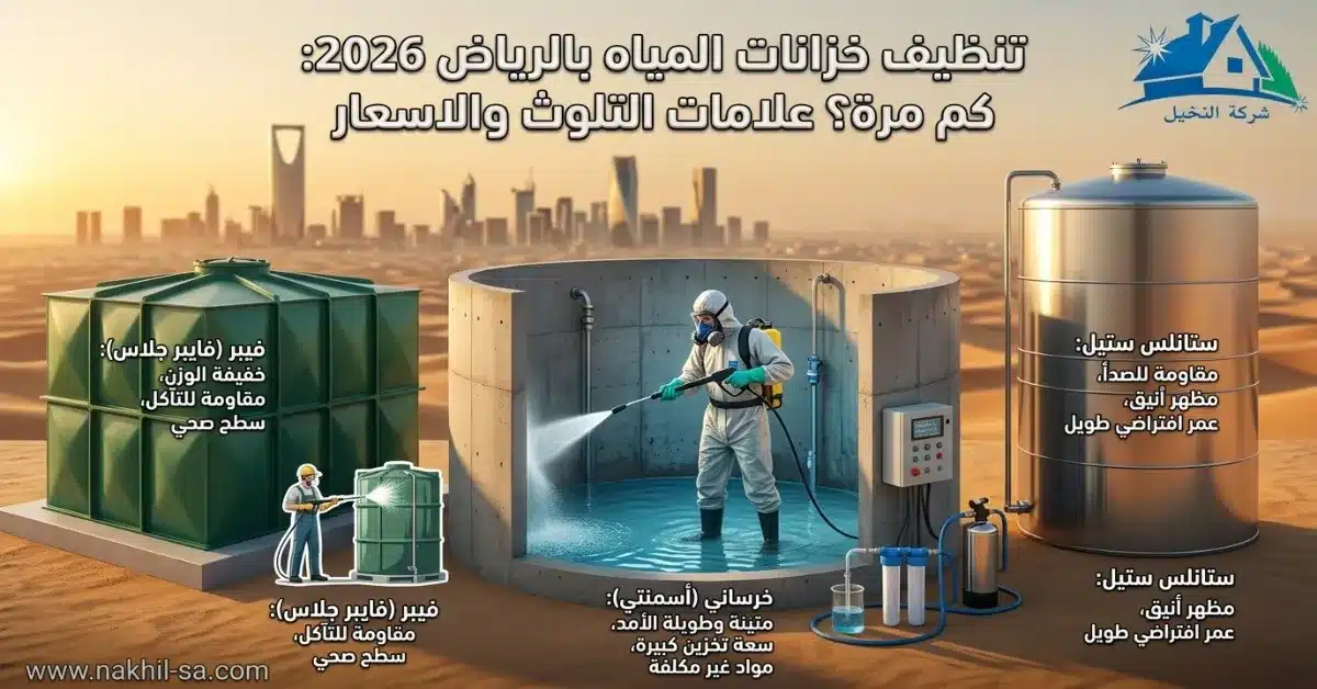 تنظيف خزانات المياه بالرياض
