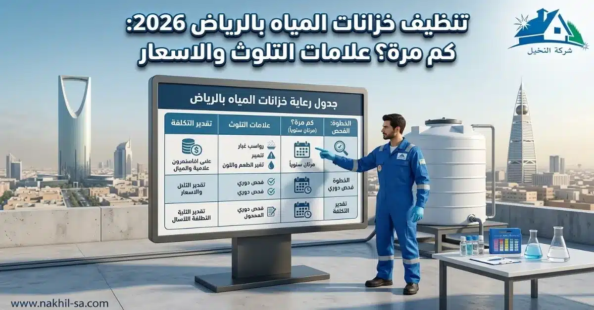 تنظيف خزانات المياه بالرياض